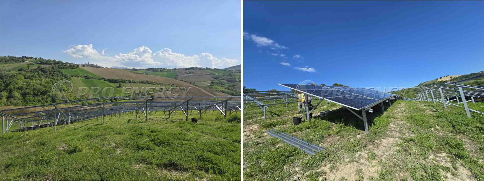 Sloping terrain PV mounting Sloping terrain PV mounting