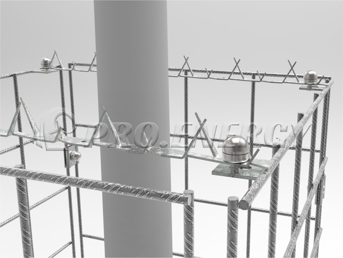 Utility pole anti-theft mesh guard